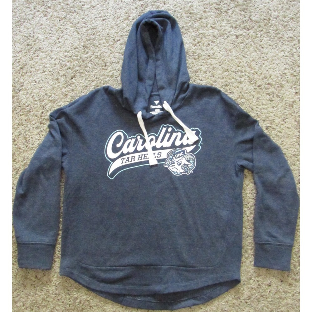 NORTH CAROLINA TAR HEALS FANATICS BLUE HOODIE L LARGE  (C12)